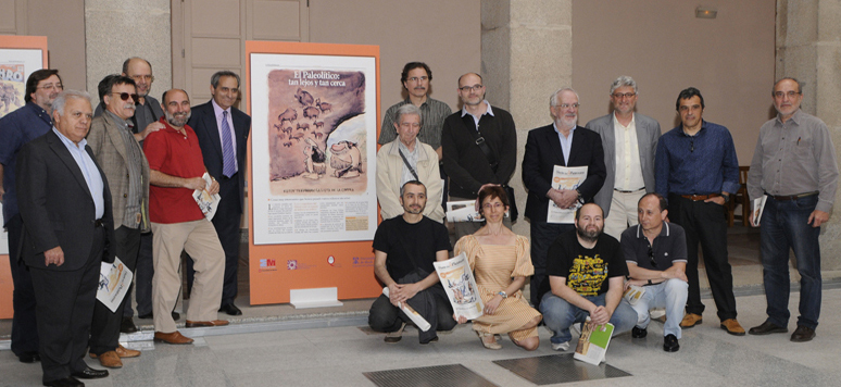 Presentación del Diario del Pleistoceno en el Museo Arqueológico de la Comunidad de Madrid, con Forges, Puebla, Zulet, Almarza, Gallego & Rey, Malagón y otros.